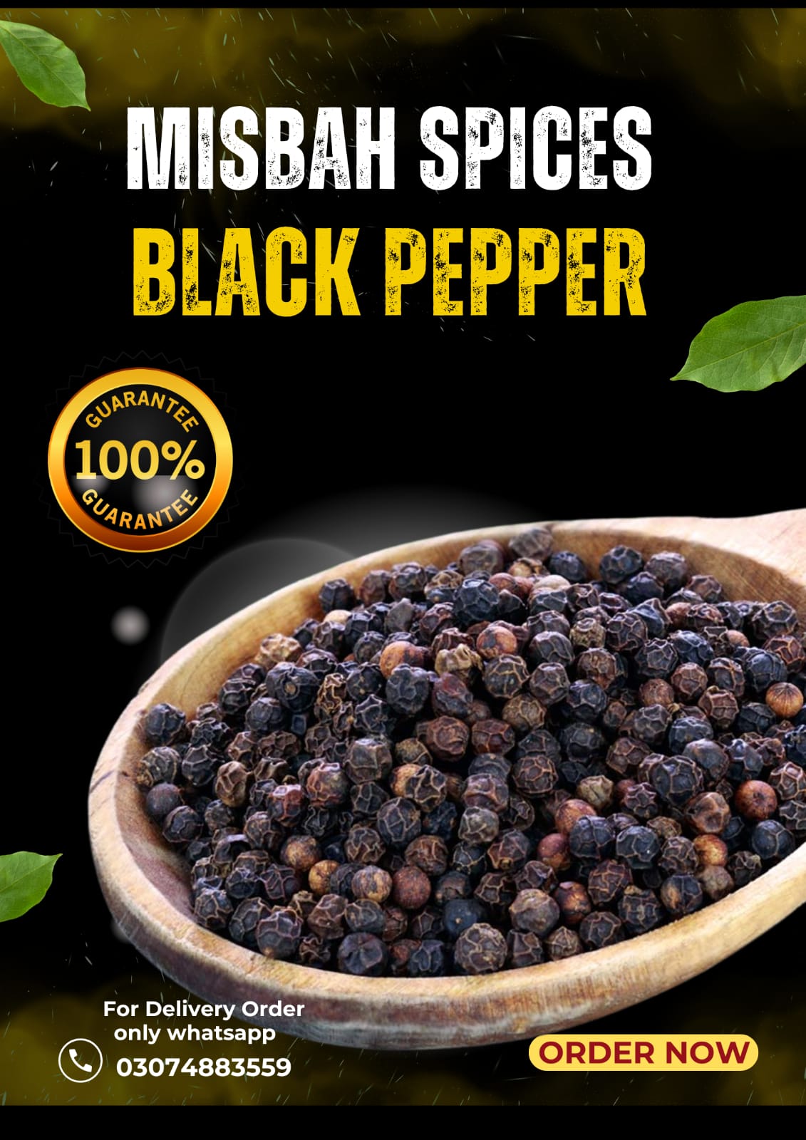 Black pepper(Khalis Kali mirch)